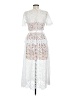 Self-Portrait 100% Polyester White Cocktail Dress Size 6 - photo 2