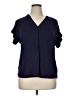 Cable & Gauge Blue Short Sleeve Blouse Size XL - photo 1