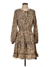 Assorted Brands 100% Polyester Animal Print Tan Casual Dress Size S - photo 1
