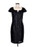 BARBARA SCHWARZER Solid Black Cocktail Dress Size M (estimated) - photo 1