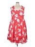 City Chic 100% Polyester Floral Red Casual Dress Size 22 Plus (XL) - photo 1