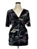Glam Graphic Black Purple Cocktail Dress Size L (estimated) - photo 1