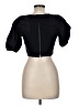 Reformation 100% Linen Black Short Sleeve Top Size 8 - photo 2