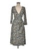 BCBGMAXAZRIA Print Blue Casual Dress Size M - photo 1