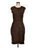 Level 99 Solid Brown Casual Dress Size L - photo 1