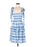 Sundress 100% Polyester Checkered-gingham Blue Casual Dress Size M - photo 1