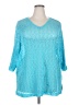 Roaman's Teal 3/4 Sleeve Blouse Size 26 (2X) - photo 1