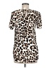 H&M Animal Print Ivory Short Sleeve Blouse Size 8 - photo 2