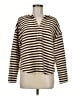 Blu Pepper Stripes Brown Pullover Sweater Size M - photo 1