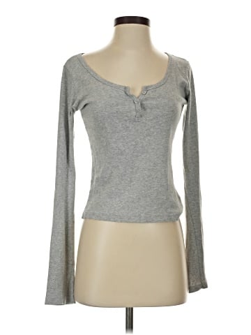 Brandy Melville Long Sleeve Henley (view 1)