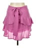 Express 100% Polyester Solid Pink Casual Skirt Size 10 - photo 2