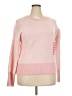Berkley Jensen Chevron-herringbone Pink Pullover Sweater Size XXL - photo 1