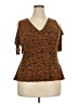 Bold Elements Orange Short Sleeve Top Size XXL - photo 1