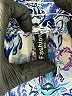 Fashion 100% Polyester Print Blue Casual Pants Size XXL - photo 3