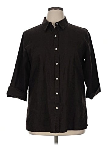 Chico's Design 3/4 Sleeve Button-Down Shirt (view 1)