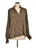 Max Studio 100% Polyester Floral Brown Long Sleeve Blouse Size XL - photo 1