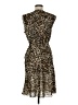 L'Agence 100% Polyester Animal Print Brown Cocktail Dress Size 6 - photo 2