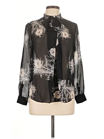 iris Long Sleeve Silk Top (view 1)