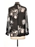 iris 100% Silk Black Long Sleeve Silk Top Size 10 - photo 2