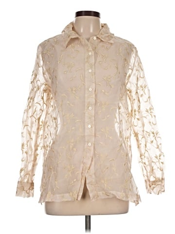 Silkland Long Sleeve Silk Top (view 1)