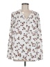 Pleione 100% Polyester Floral Ivory Long Sleeve Blouse Size M - photo 1
