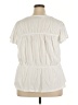 Lane Bryant Solid White Ivory Short Sleeve Blouse Size 22 - 24 Plus - photo 2