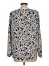 Ann Taylor LOFT 100% Polyester Silver Long Sleeve Blouse Size L - photo 2