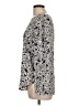 Ann Taylor LOFT 100% Polyester Silver Long Sleeve Blouse Size L - photo 5