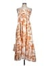 Oliphant Graphic Orange Casual Dress Size L - photo 1
