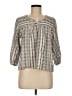 Sacred Threads 100% Cotton Gray 3/4 Sleeve Blouse One size - photo 1