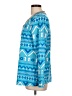 INC International Concepts Blue Long Sleeve Blouse Size Lg Petite - photo 5