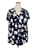 Lane Bryant Blue Short Sleeve Blouse Size 22 - 24 Plus - photo 1