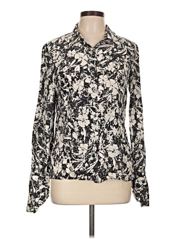 Evan Picone Long Sleeve Silk Top (view 1)