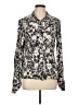 Evan Picone 100% Silk Silver Long Sleeve Silk Top Size 10 - photo 1