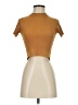 Assorted Brands Gold Short Sleeve Turtleneck Size S - photo 1