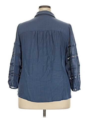 Como Blu 3/4 Sleeve Button-Down Shirt (view 2)