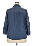 Como Blu Blue 3/4 Sleeve Button-Down Shirt Size 2X - photo 2