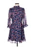 THML 100% Polyester Print Blue Cocktail Dress Size M - photo 1