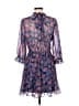 THML 100% Polyester Print Blue Cocktail Dress Size M - photo 2