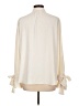 Ann Taylor 100% Polyester Ivory Long Sleeve Blouse Size L - photo 2
