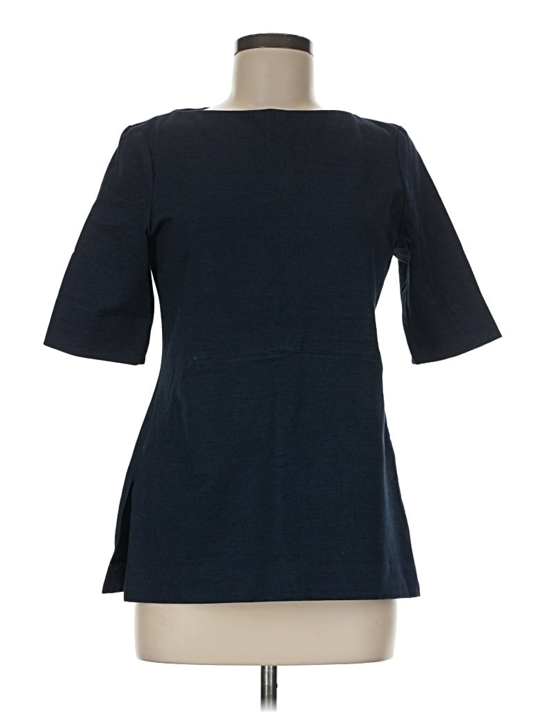 Pre-owned Mm. Lafleur Short Sleeve Top Black Boatneck Tops