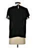 CeCe 100% Polyester Solid Black Short Sleeve Blouse Size S - photo 2