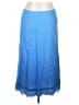 Studio Works 100% Linen Color Block Blue Formal Skirt Size L - photo 1