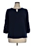 41Hawthorn 100% Polyester Blue 3/4 Sleeve Blouse Size XL - photo 1