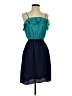 Olive and Oak 100% Polyester Color Block Teal Casual Dress Size S - photo 1
