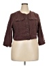 Torrid Brown 3/4 Sleeve Button-Down Shirt Size 2X Plus (2) - photo 1