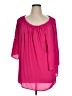 Violet & Claire 100% Polyester Pink 3/4 Sleeve Blouse Size 1X - photo 1