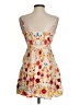 Express 100% Rayon Floral Orange Cocktail Dress Size XS - photo 2