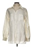 Allison Taylor Ivory Long Sleeve Button-Down Shirt Size L - photo 1