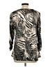 Cocomo Animal Print Gold Long Sleeve Blouse Size L - photo 2
